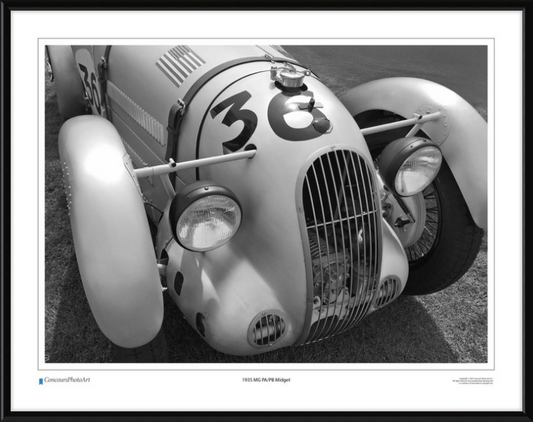 1935 MG PA/PB Midget / CPA410B / Black and White