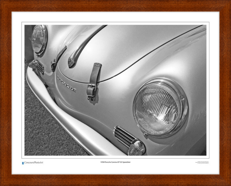 1958 Porsche Carrera GT GS Speedster / CPA203B / B&W Print