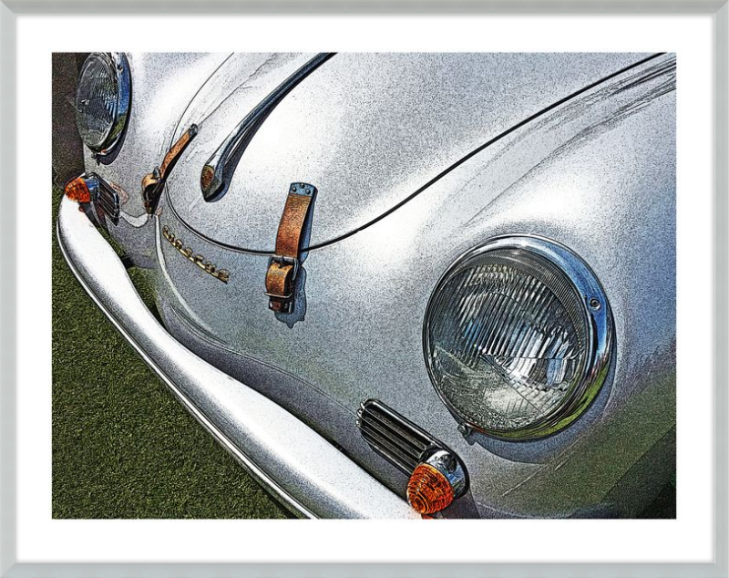 1958 Porsche Carrera GT GS Speedster / CPA203C / Stylized Print