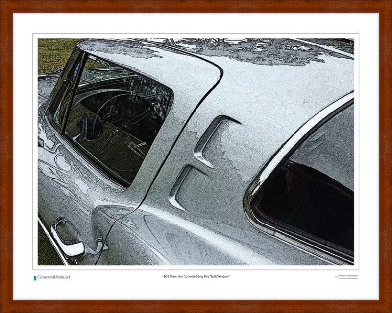1963 Chevrolet Corvette Sting Ray "Split Window" / CPA301C / Stylized Print