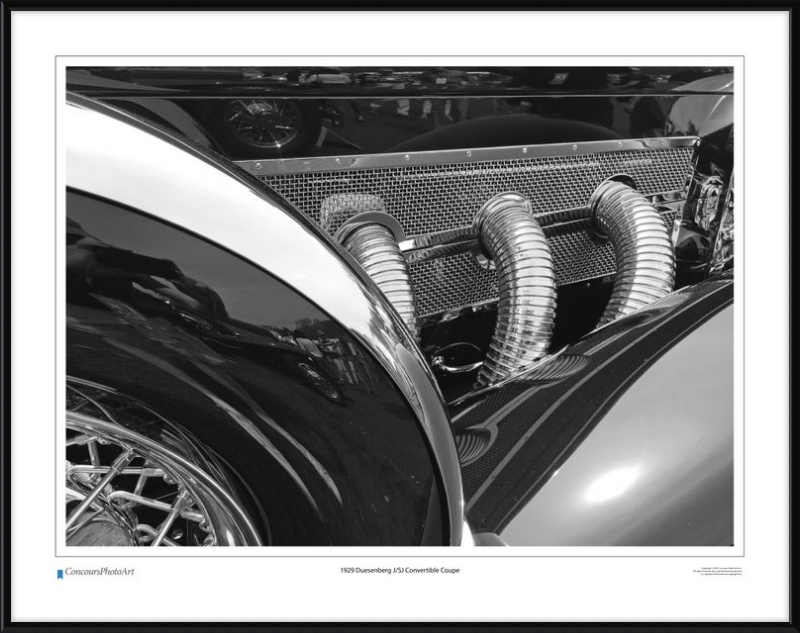 1929 Duesenberg J/SJ Convertible Coupe / CPA314B / B&W Print