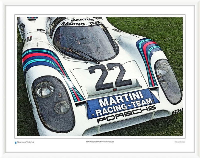 1971 Porsche 917KH "Short Tail" Coupe / CPA409C / Stylized Print