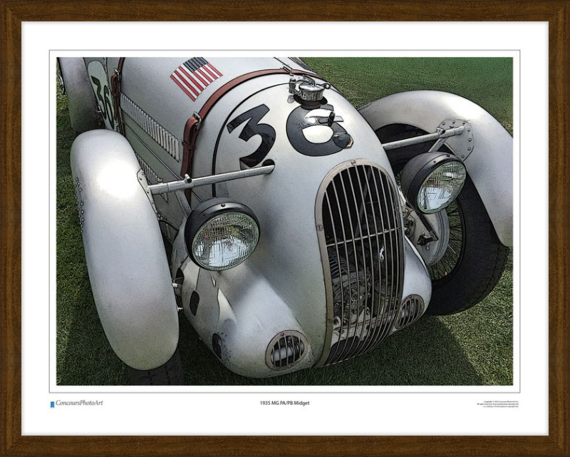 1935 MG PA/PB Midget / CPA410C / Stylized Image
