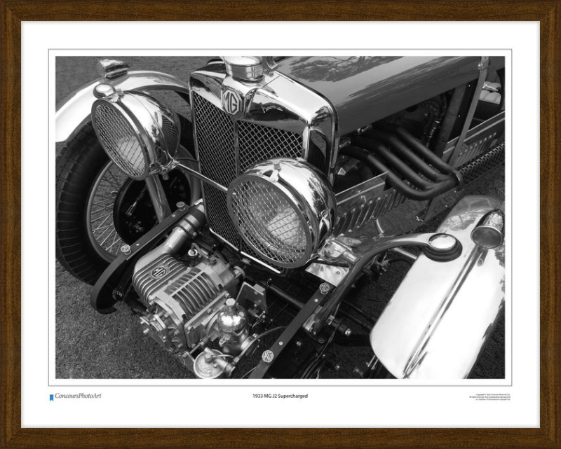 1933 MG J2 Supercharged / CPA101B / Black and White
