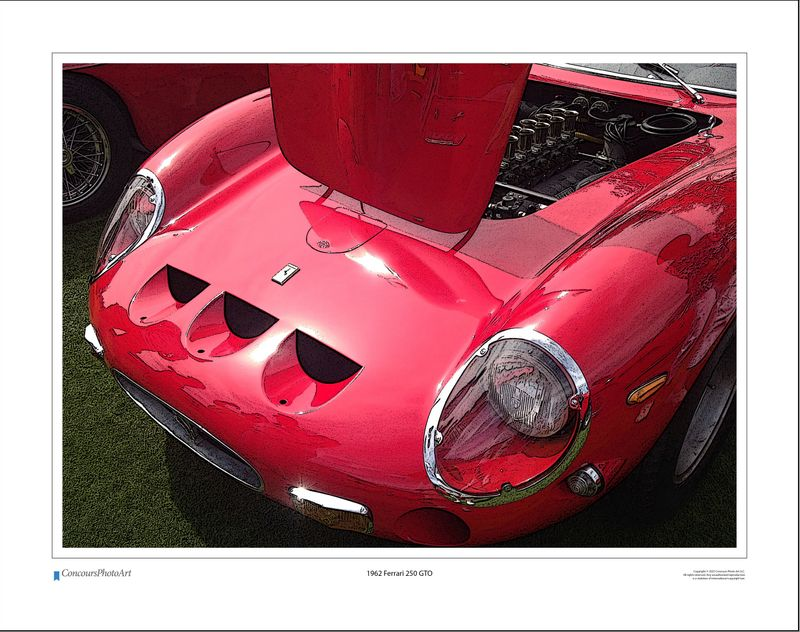 1962 Ferrari 250 GTO / CPA202C / Stylized Image