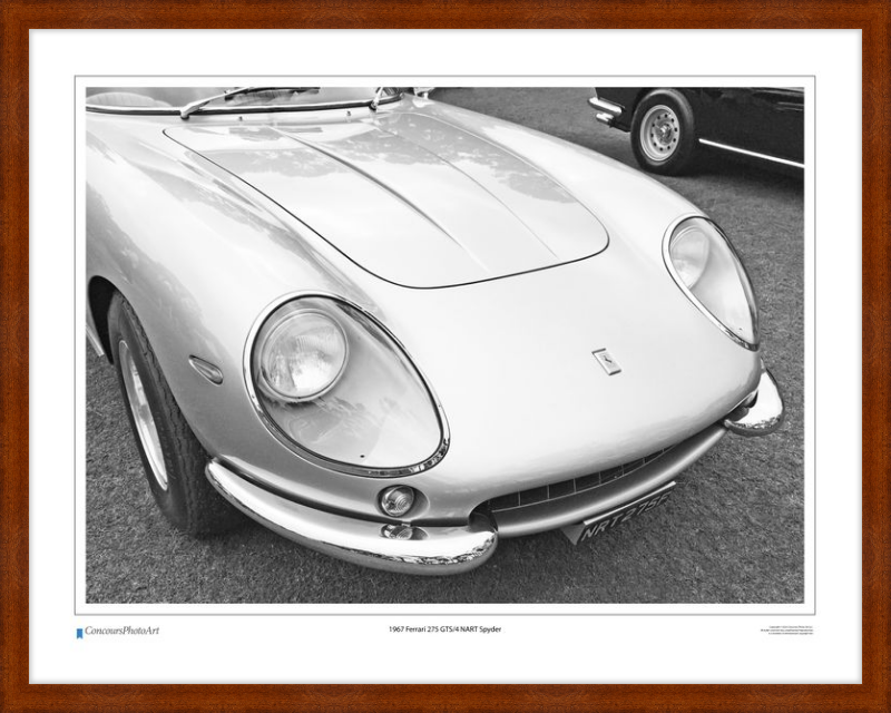 1967 Ferrari 275 GTS/4 NART Spyder / CPA218B / B&W Print