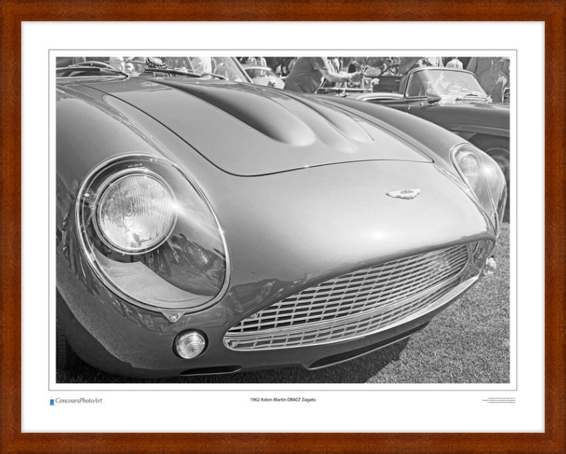 1962 Aston Martin DB4GT Zagato / CPA121B / B&W Print