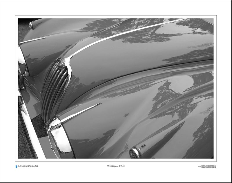 1954 Jaguar XK140 / CPA106B / Black and White