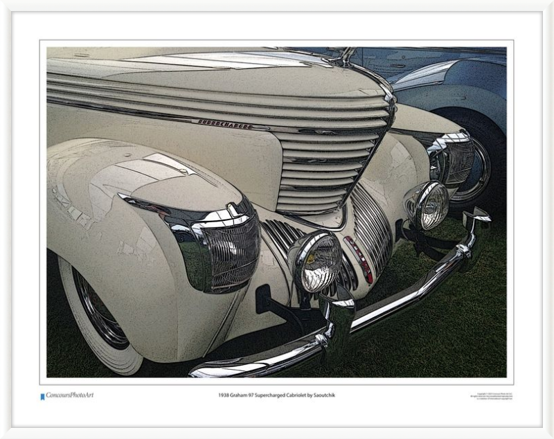 1938 Graham 97 Supercharged Cabriolet by Saoutchik / CPA307C / Stylized Image