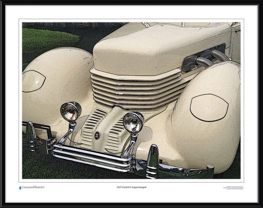 1937 Cord 812 Supercharged / CPA309C / Stylized Image