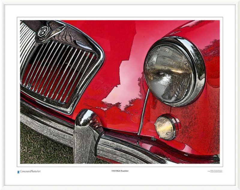 1959 MGA Roadster / CPA119C / Stylized Print