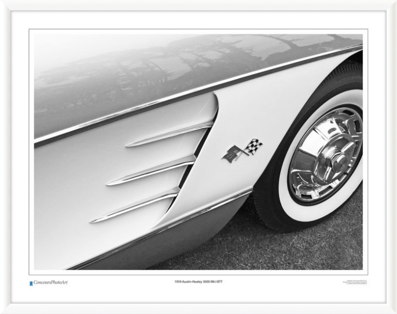 1959 Chevrolet Corvette / CPA320B / B&W Print