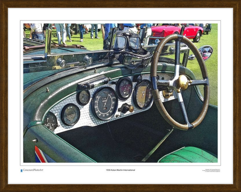 1930 Aston Martin International / CPA602C / Stylized Print
