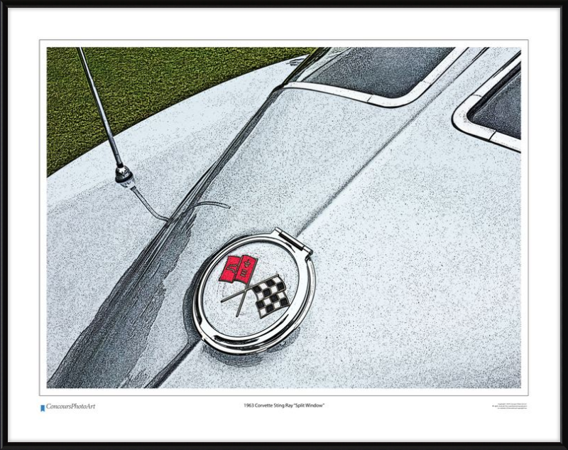 1963 Chevrolet Corvette Sting Ray "Split Window" / CPA317C / Stylized Print