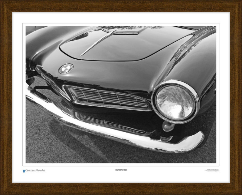 1957 BMW 507 Roadster / CPA217B / B&W Print