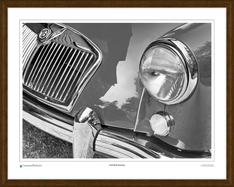 1959 MGA Roadster / CPA119B / B&W Print