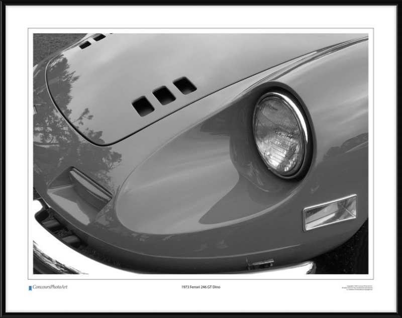 1973 Ferrari 246 GT Dino / CPA208B / Black and White