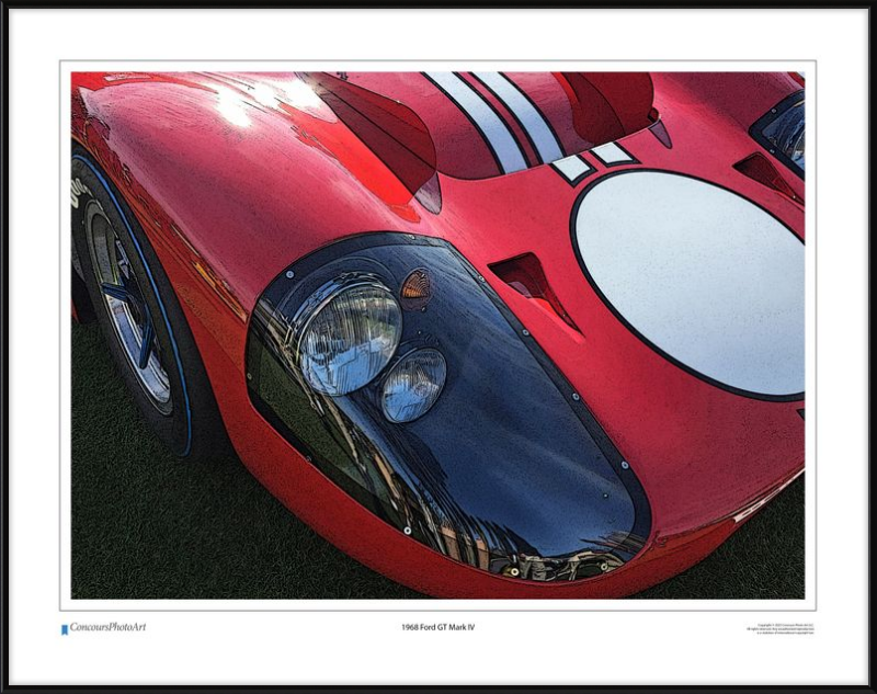 1968 Ford GT Mark IV / CPA406C / Stylized Image