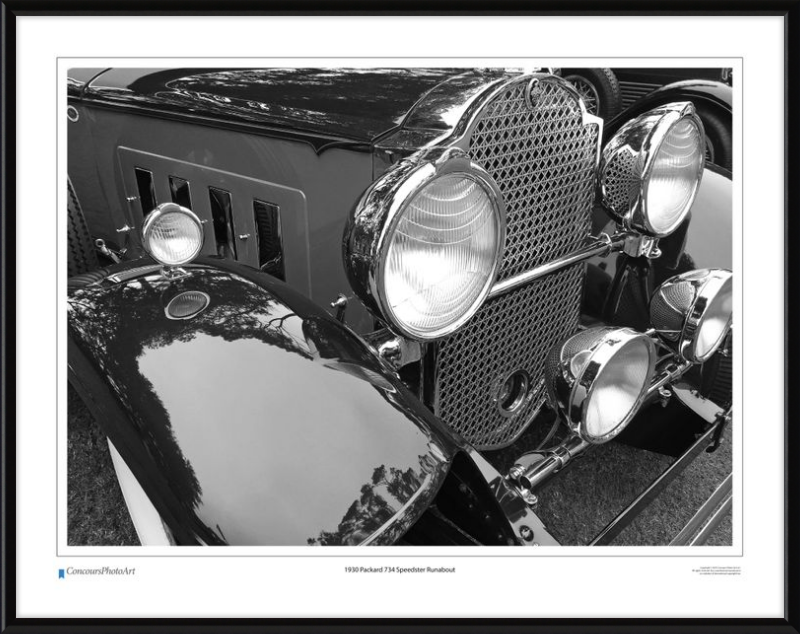1930 Packard 734 Speedster Runabout / CPA318B / B&W Print