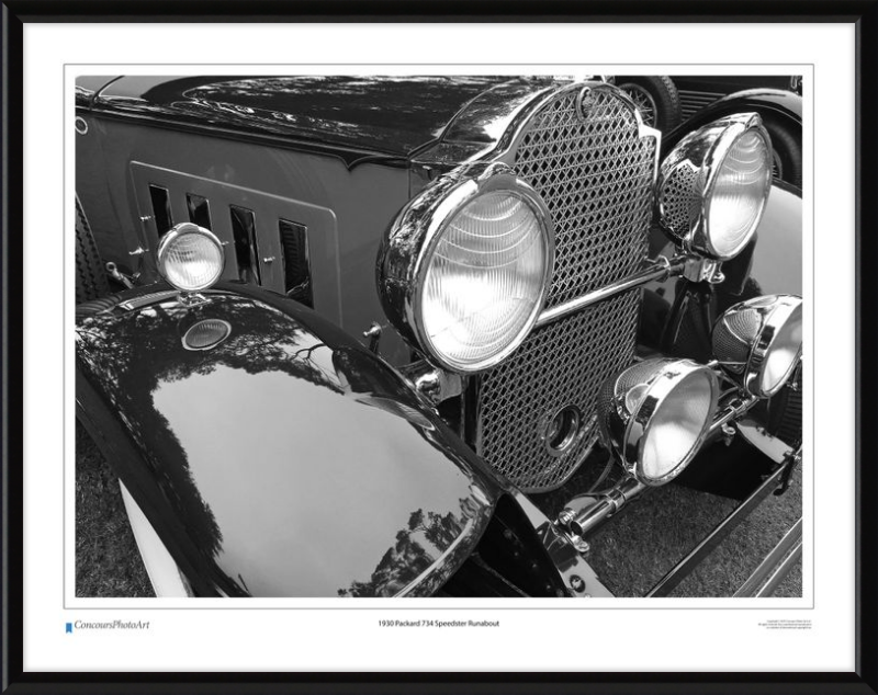 1930 Packard 734 Speedster Runabout / CPA318B / B&W Print