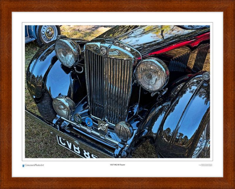 1937 MG VA Tourer / CPA120C / Stylized Print