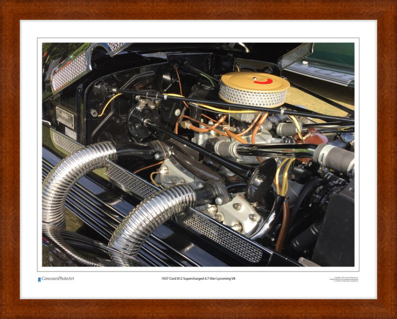 1937 Cord 812 Supercharged 4.7-liter Lycoming V8 / CPA709A / Color Print