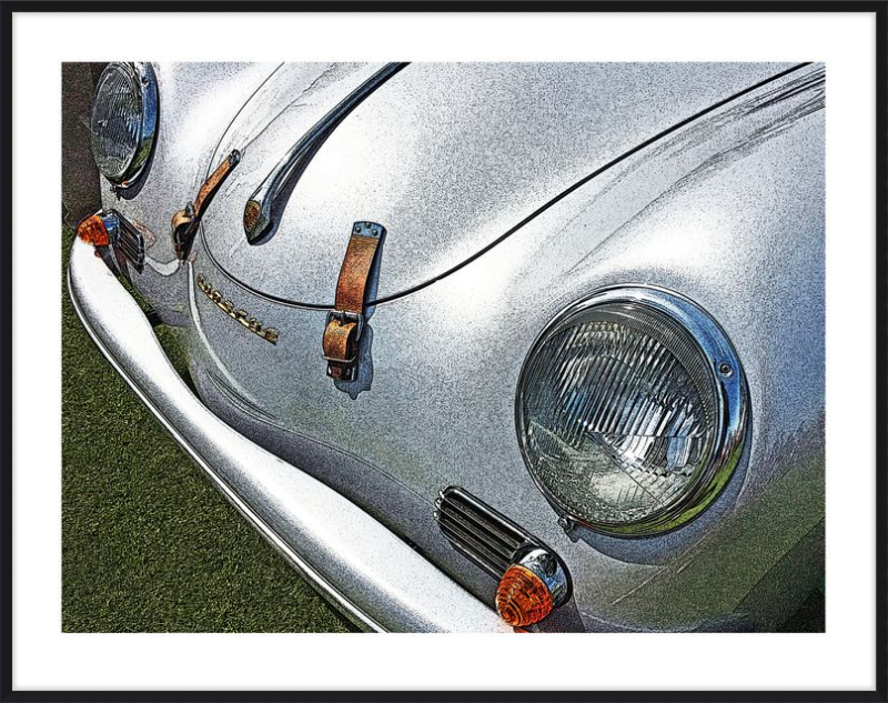 1958 Porsche Carrera GT GS Speedster / CPA203C / Stylized Print