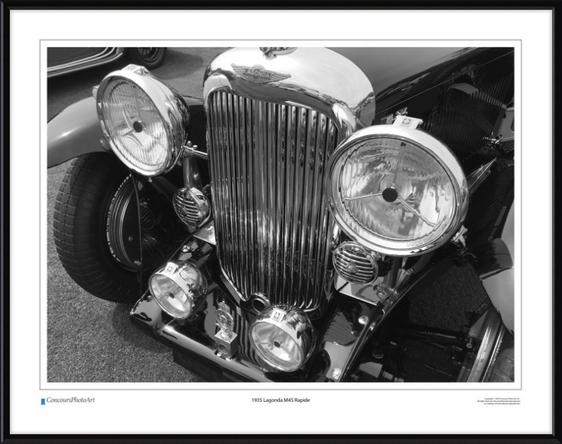 1935 Lagonda M45 Rapide / CPA104B / Black and White