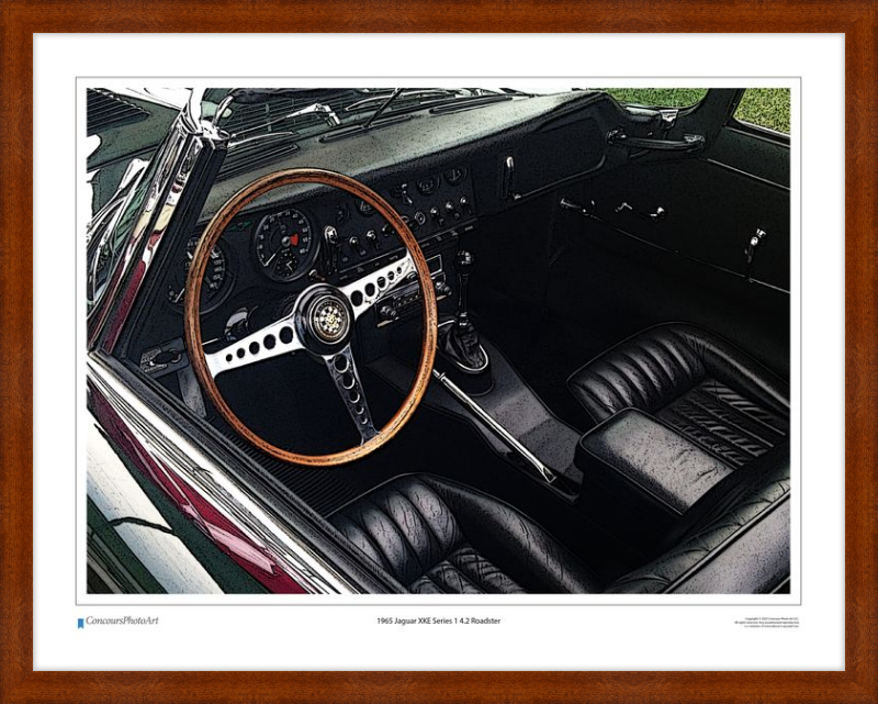 1965 Jaguar XKE Series 1 4.2 Roadster / CPA605C / Stylized Image