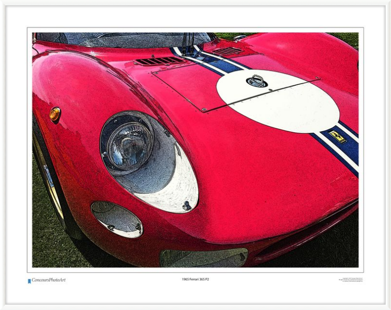 1965 Ferrari 365 P2 / CPA411C / Stylized Print