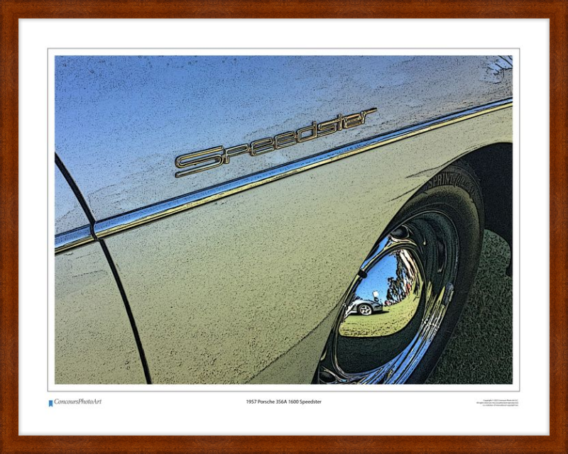 1957 Porsche 356A 1600 Speedster / CPA210C / Stylized Image