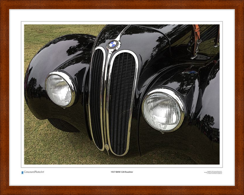 1937 BMW 328 Roadster / CPA206C / Stylized Image