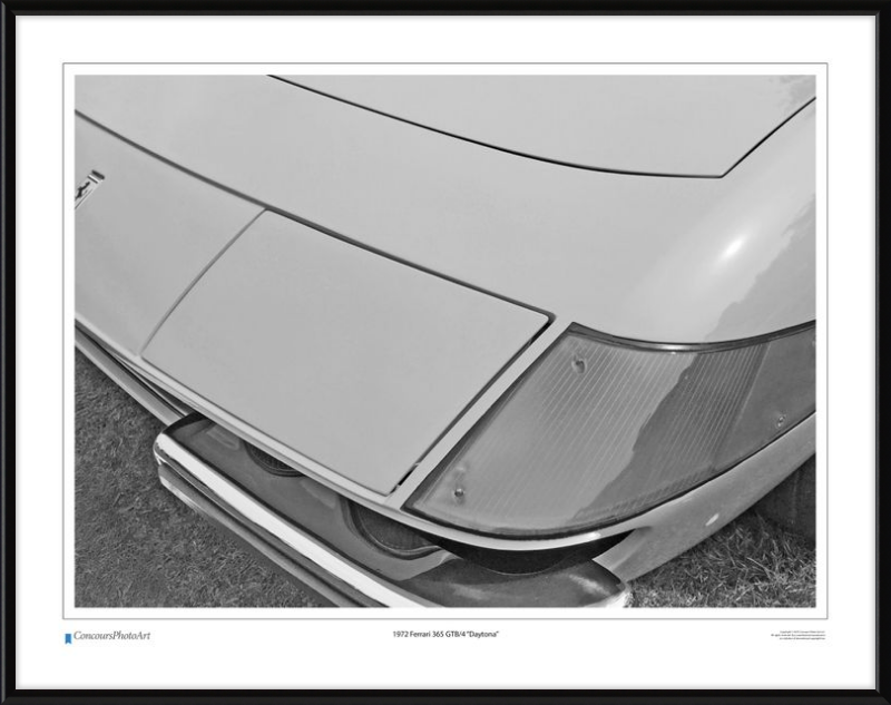1972 Ferrari 365 GTB/4 “Daytona” / CPA205B / B&W Print