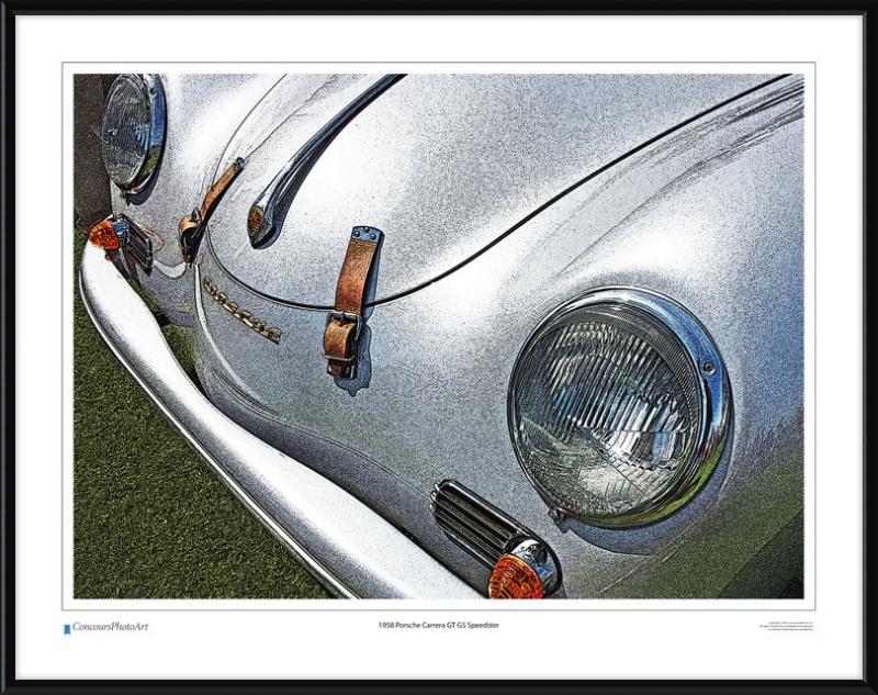 1958 Porsche Carrera GT GS Speedster / CPA203C / Stylized Print