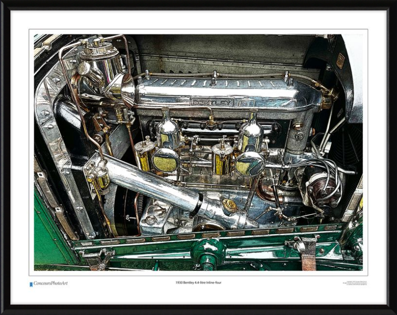 1930 Bentley 4.4-litre Inline-four / CPA713C / Stylized Print