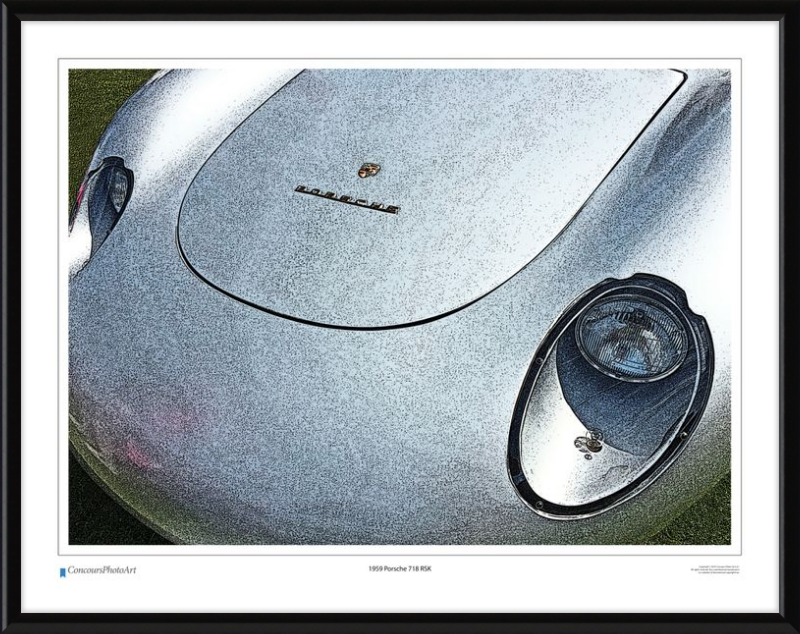 1959 Porsche 718 RSK / CPA212C / Stylized Print