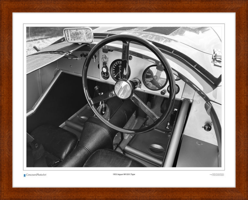 1953 Jaguar XK120 C-Type / CPA615B / B&W Print