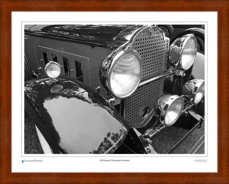 1930 Packard 734 Speedster Runabout / CPA318B / B&W Print