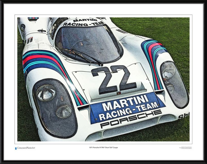 1971 Porsche 917KH "Short Tail" Coupe / CPA409C / Stylized Print