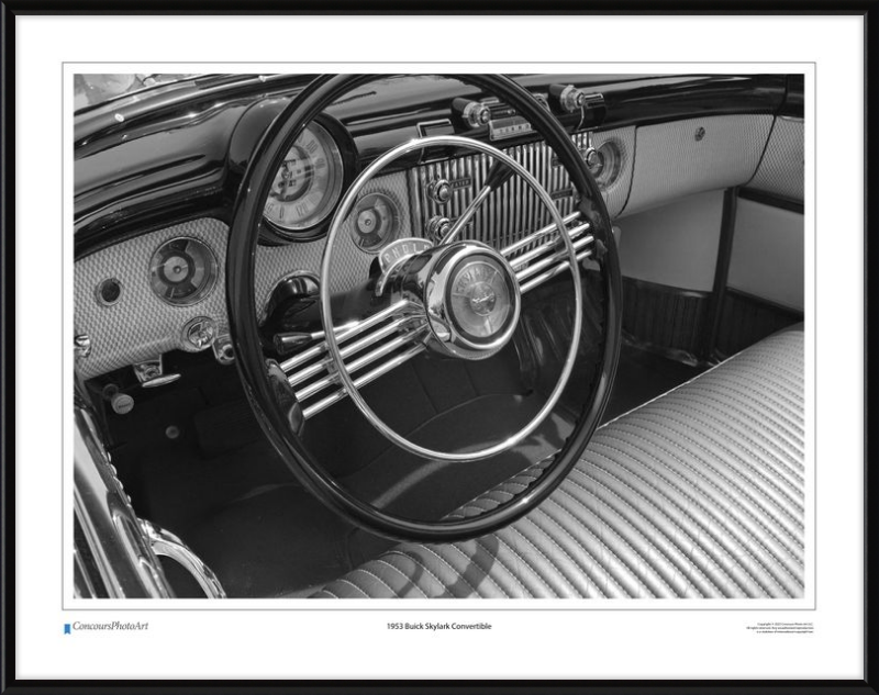 1953 Buick Skylark Convertible / CPA606B / Black and White