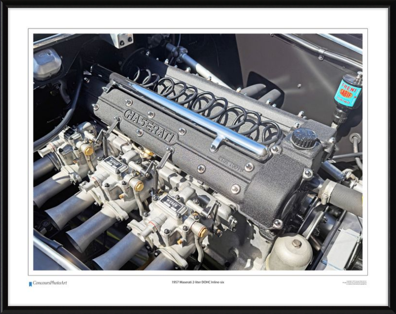1957 Maserati 2-liter DOHC Inline-six / CPA714A / Color Print