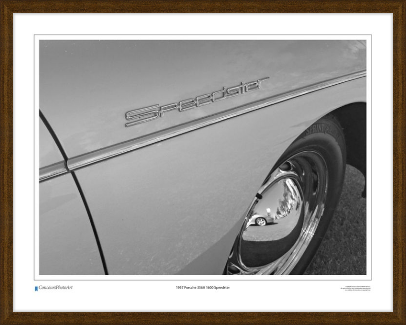 1957 Porsche 356A 1600 Speedster / CPA210B / Black and White
