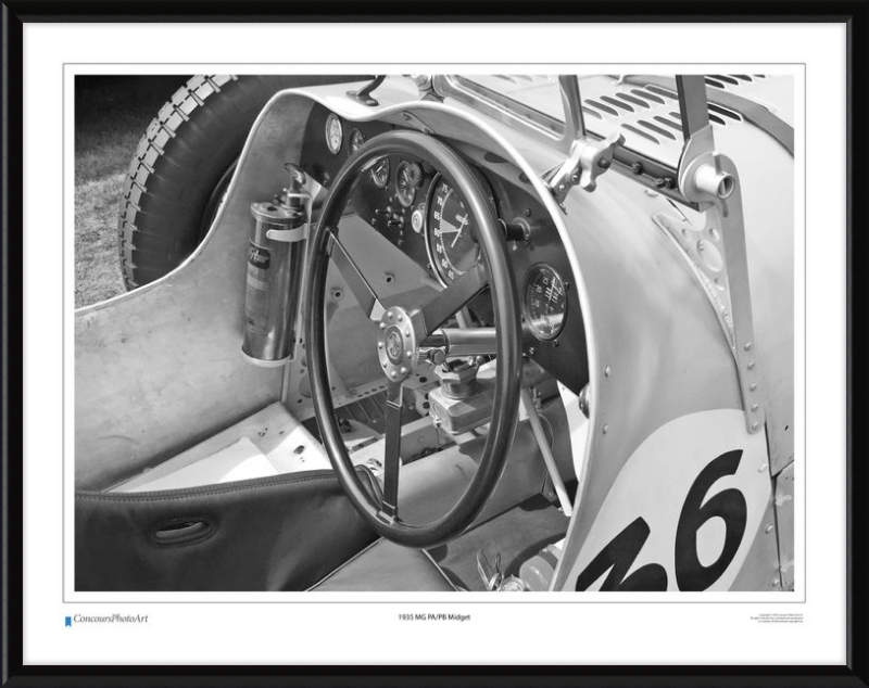 1935 MG PA/PB Midget / CPA607B / B&W Print