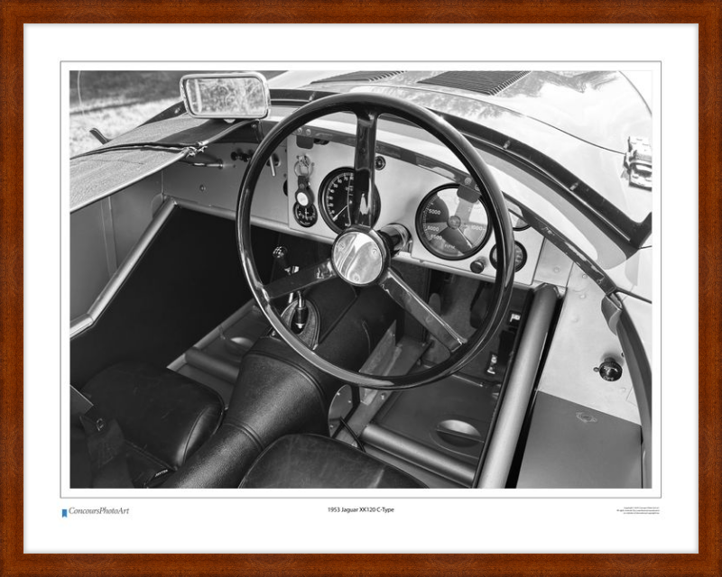 1953 Jaguar XK120 C-Type / CPA615B / B&W Print