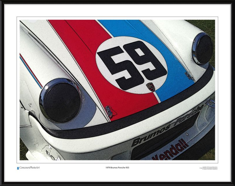 1979 Brumos Porsche 935 / CPA401C / Stylized Image