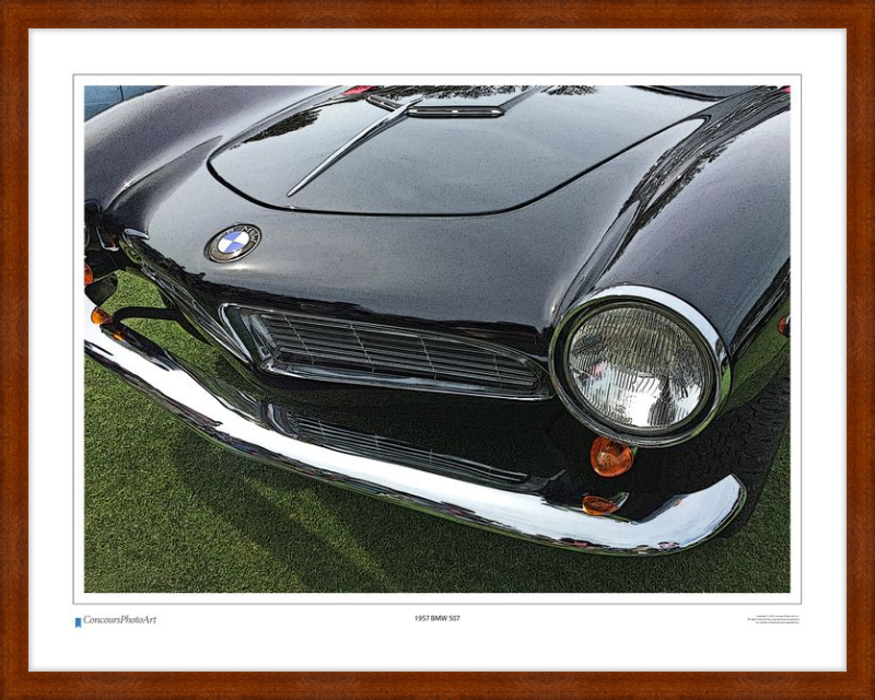 1957 BMW 507 Roadster / CPA217C / Stylized Print