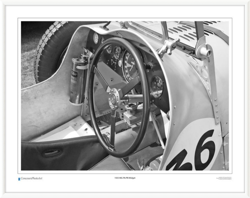 1935 MG PA/PB Midget / CPA607B / B&W Print