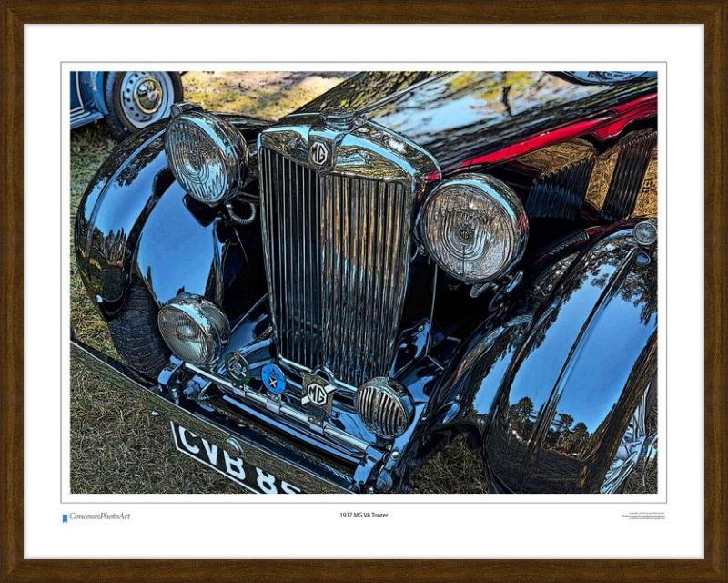 1937 MG VA Tourer / CPA120C / Stylized Print