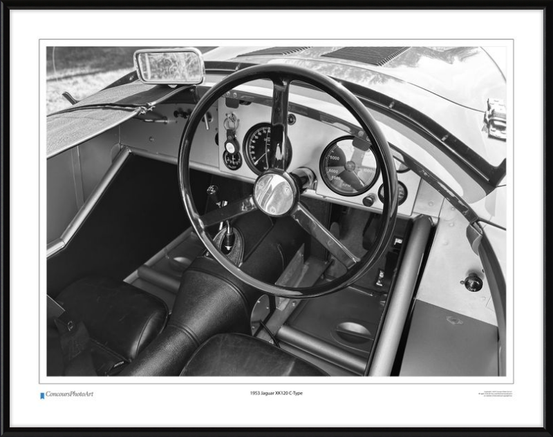 1953 Jaguar XK120 C-Type / CPA615B / B&W Print