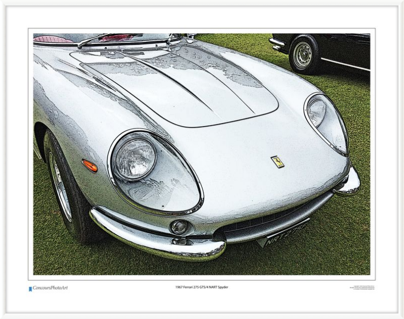 1967 Ferrari 275 GTS/4 NART Spyder / CPA218C / Stylized Print